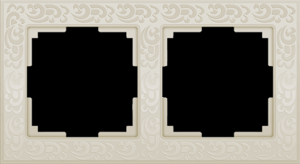 Werkel Рамка Flock на 2 поста слоновая кость WL05-Frame-02-ivory 4690389046919 в стиле прованс, цвет бежевый