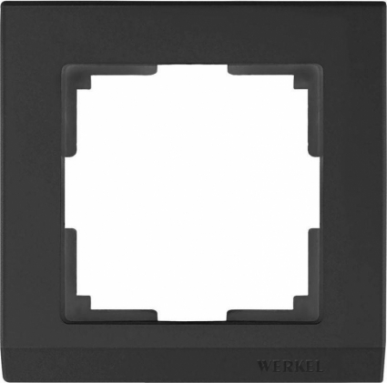 Werkel Рамка Stark на 1 пост черный WL04-Frame-01-silver/black 4690389048838 в современном стиле, цвет черный