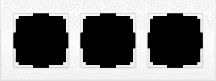 Werkel Рамка Flock на 3 поста белая WL05-Frame-03-white 4690389046728 в стиле прованс, цвет белый