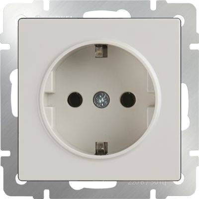 Werkel Розетка с заземлением слоновая кость WL03-SKG-01-IP20-ivory 4690389046223, цвет бежевый