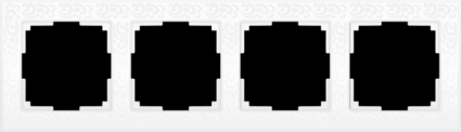Werkel Рамка Flock на 4 поста белая WL05-Frame-04-white 4690389046735 в стиле прованс, цвет белый