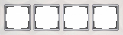Werkel Рамка Snabb на 4 поста белая WL03-Frame-04-white 4690389046131 в современном стиле, цвет белый