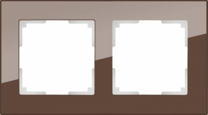 Werkel Рамка Favorit на 2 поста мокко WL01-Frame-02 4690389063756 в современном стиле, цвет коричневый