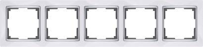 Werkel Рамка Snabb на 5 постов белая WL03-Frame-05-white 4690389059346 в современном стиле, цвет белый