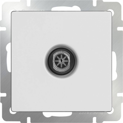 Werkel ТВ-розетка проходная белая WL01-TV-2W 4690389073472 в современном стиле, цвет белый