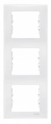 Рамка 3-постовая вертикальная Schneider Electric Sedna SDN5801321 в современном стиле, цвет белый