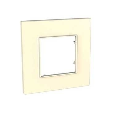 Рамка 1-постовая Schneider Electric Unica Quadro MGU2.702.25 в современном стиле, цвет бежевый