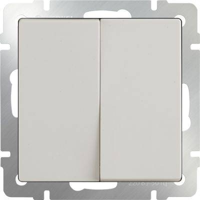 Werkel Выключатель двухклавишный слоновая кость WL03-SW-2G-ivory 4690389046162 цвет бежевый