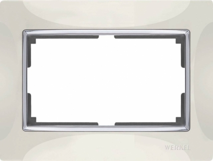 Werkel Рамка Snabb для двойной розетки слоновая кость WL03-Frame-01-DBL-ivory 4690389073144 в современном стиле, цвет бежевый