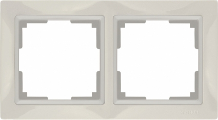Werkel Рамка Snabb Basic на 2 поста слоновая кость WL03-Frame-02 4690389098727 в современном стиле, цвет бежевый