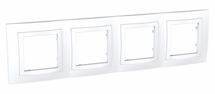Рамка 4-постовая Schneider Electric Unica MGU2.008.18 в современном стиле, цвет белый