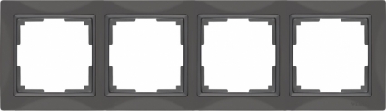 Werkel Рамка Snabb Basic на 4 поста серо-коричневый WL03-Frame-04 4690389099069 в современном стиле, цвет серый
