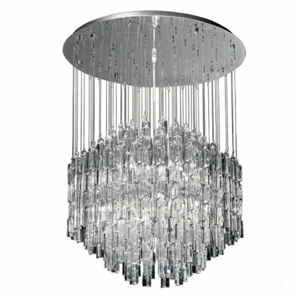 Каскадная люстра Ideal Lux Majestic SG10 в стиле арт-деко, цвет хром