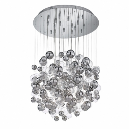 Каскадная люстра Ideal Lux Bollicine SP14 Cromo в стиле арт-деко, цвет хром