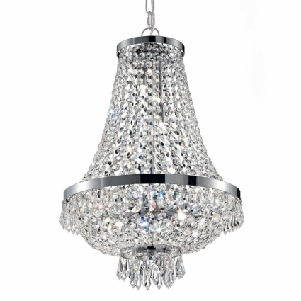Подвесная люстра Ideal Lux Caesar SP6 Cromo в классическом стиле, цвет хром