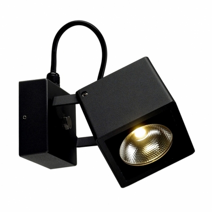 Уличный настенный светодиодный светильник SLV Big Nautilus Led Square 231055 в современном стиле, цвет черный