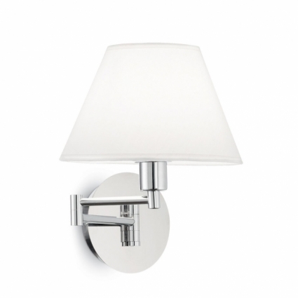 Бра Ideal Lux Beverly AP1 Cromo в современном стиле, цвет белый, мощность 40 Вт