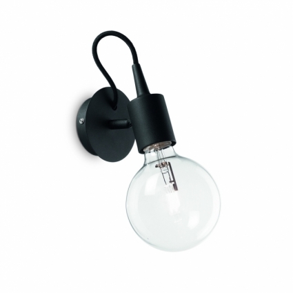 Бра Ideal Lux Edison AP1 Nero в стиле лофт, цвет черный, мощность 60 Вт