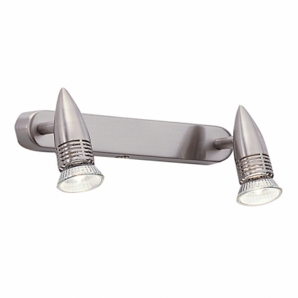 Спот Ideal Lux Alfa AP2 Nickel в морском стиле, цвет матовый никель, мощность 100 Вт