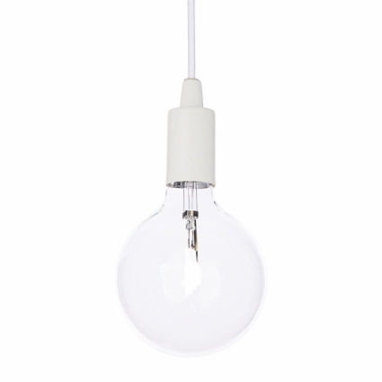 Подвесной светильник Ideal Lux Edison SP1 Bianco в стиле лофт, цвет белый