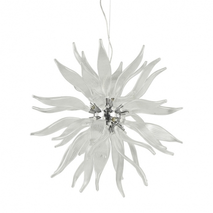 Подвесной светильник Ideal Lux Leaves SP12 Bianco в стиле модерн, цвет белый