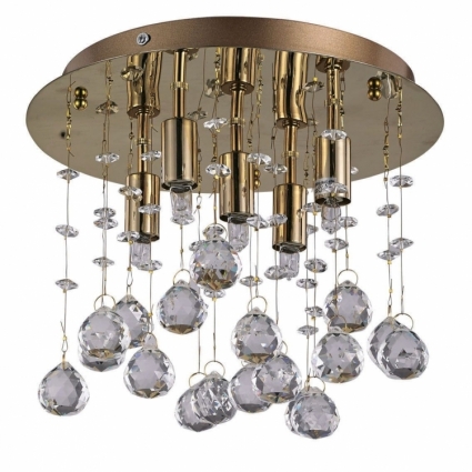 Потолочный светильник Ideal Lux Monnlight PL5 Oro в стиле арт-деко, цвет золотой