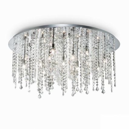 Потолочный светильник Ideal Lux Royal PL15 в стиле арт-деко, цвет хром