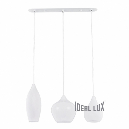 Подвесной светильник Ideal Lux Soft SB3 Bianco в стиле Хай-тек, цвет белый