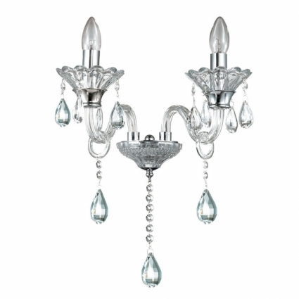 Бра Ideal Lux Colossal AP2 Trasparente в классическом стиле, цвет хром, мощность 80 Вт