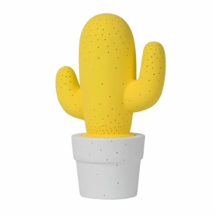 Настольная лампа Lucide Cactus 13513/01/34 в стиле ретро, цвет желтый