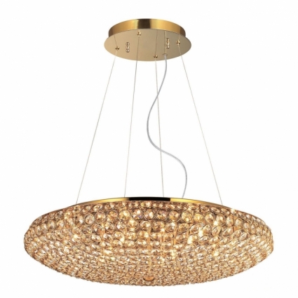 Подвесной светильник Ideal Lux King SP12 Oro в стиле арт-деко, цвет золотой