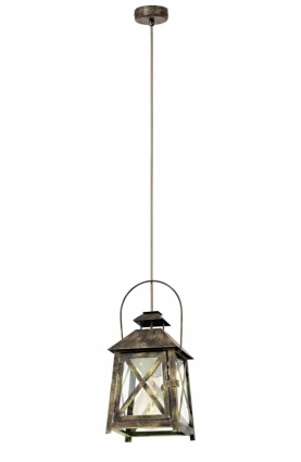 Подвесной светильник Eglo Vintage 49347 в стиле кантри, цвет коричневый, мощность 60 Вт