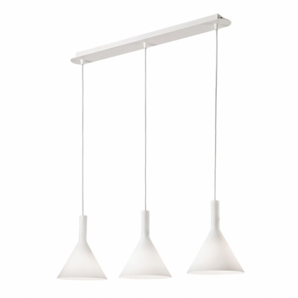 Подвесной светильник Ideal Lux Cocktail SB3 Small Bianco в современном стиле, цвет белый