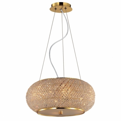 Подвесной светильник Ideal Lux Pasha SP6 Oro в стиле модерн, цвет золотой