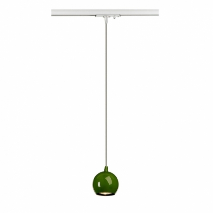 Трековый светильник SLV 1Phase-Track Light Eye PD GU10 144025 в современном стиле, цвет зеленый