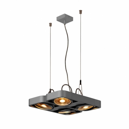 Подвесной светильник SLV Aixlight R2 Square QPAR111 159234 в стиле Хай-тек, цвет серебро