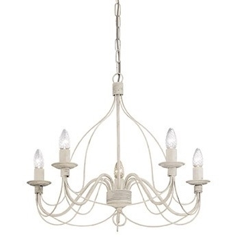 Подвесная люстра Ideal Lux Corte SP5 Bianco Antico в стиле прованс, цвет белый