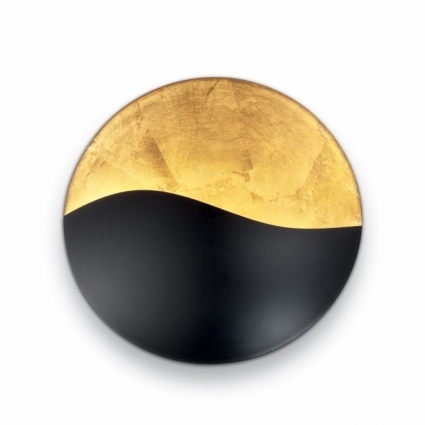Настенный светильник Ideal Lux Sunrise AP3 Nero E Oro в современном стиле, цвет золотой
