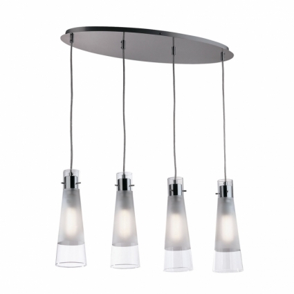Подвесной светильник Ideal Lux Kuky Clear SP4 в стиле Хай-тек, цвет белый