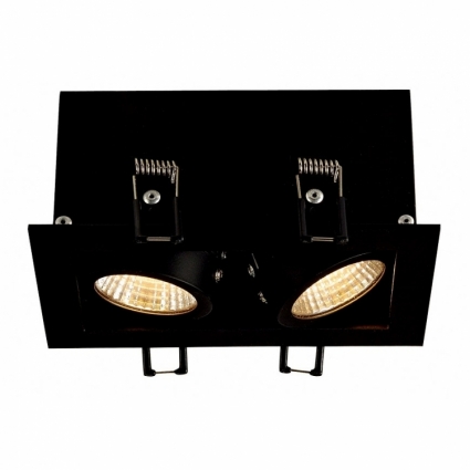 Встраиваемый светодиодный светильник SLV Kadux 2 Led Set 115710 в современном стиле, цвет черный