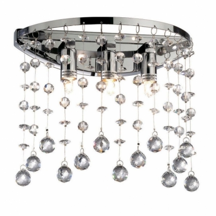 Настенный светильник Ideal Lux Monnlight AP3 Cromo в стиле арт-деко, цвет хром
