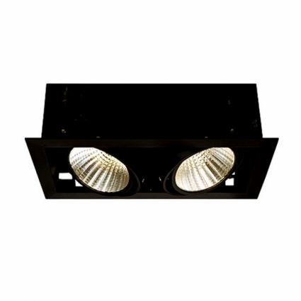 Встраиваемый светодиодный светильник SLV Kadux 2 XL Led Set 115740 в современном стиле, цвет черный
