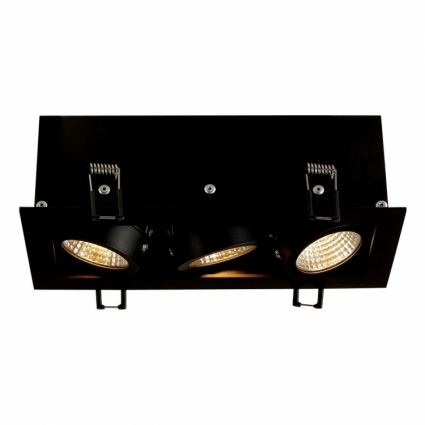 Встраиваемый светодиодный светильник SLV Kadux 3 Led Set 115720 в современном стиле, цвет черный