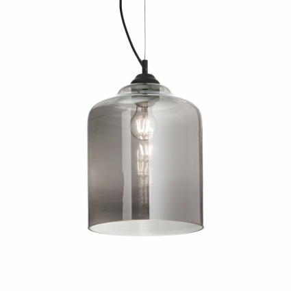 Подвесной светильник Ideal Lux Bistro SP1 Square Fume в стиле лофт, цвет серый