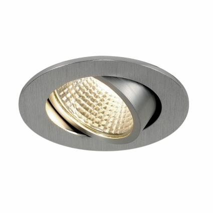 Встраиваемый светодиодный светильник SLV New Tria Led DL Round Set 113956 в современном стиле, цвет серебро