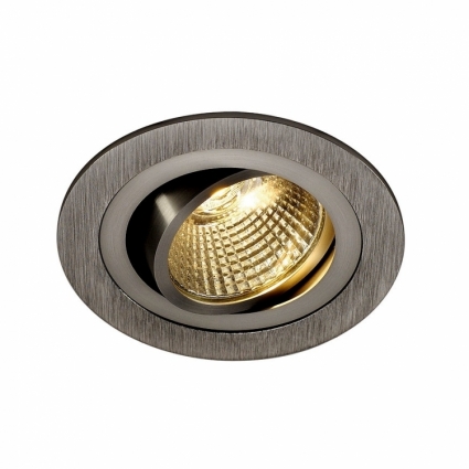 Встраиваемый светодиодный светильник SLV New Tria Led DL Round Set 113906 в современном стиле, цвет серебро