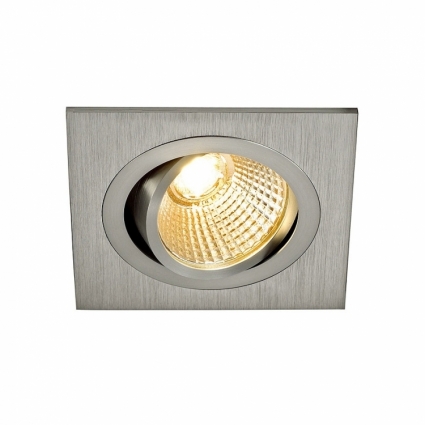 Встраиваемый светодиодный светильник SLV New Tria Led DL Square Set 113886 в современном стиле, цвет серебро