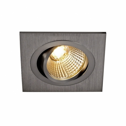 Встраиваемый светодиодный светильник SLV New Tria Led DL Square Set 113916 в современном стиле, цвет серебро