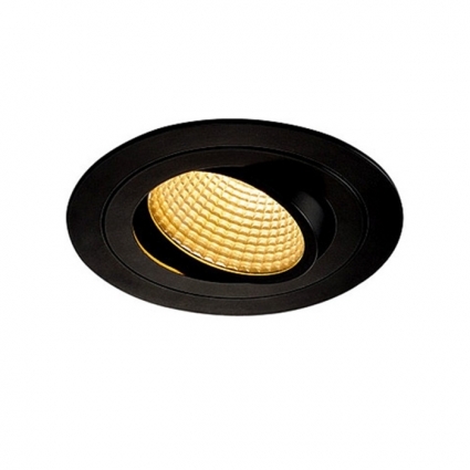 Встраиваемый светодиодный светильник SLV New Tria XL Round Set 114220 в современном стиле, цвет черный