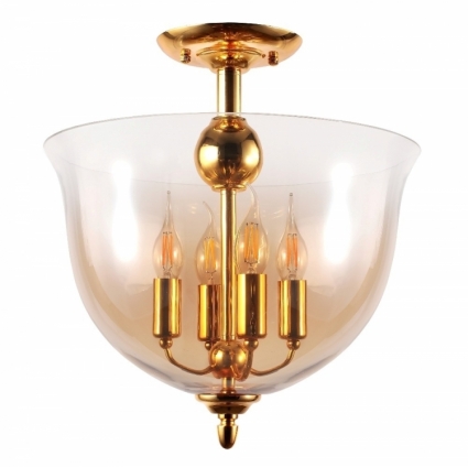 Потолочный светильник Crystal Lux Atlas PL4 Gold в современном стиле, цвет золотой